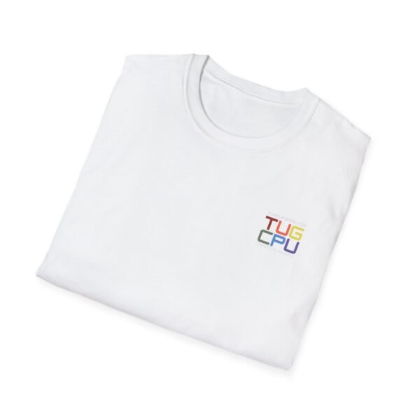 tuneupgame.com - LGBTQ+ Design Corner Colorful Unisex T-Shirt with 'TUS CPU' Graphic, Trendy Shirt for Tech Lovers, Gift for Students, Casual Wear, Everyday Fashion - Includes 50 credits - Image 4
