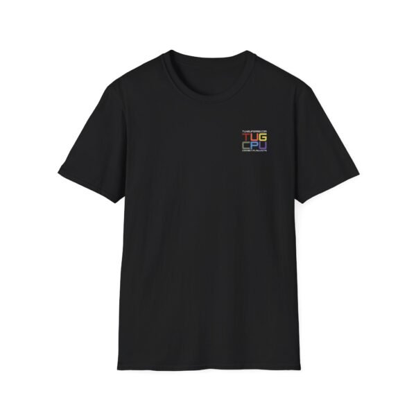 tuneupgame.com - LGBTQ+ Design Corner Colorful Unisex T-Shirt with 'TUS CPU' Graphic, Trendy Shirt for Tech Lovers, Gift for Students, Casual Wear, Everyday Fashion - Includes 50 credits - Image 5