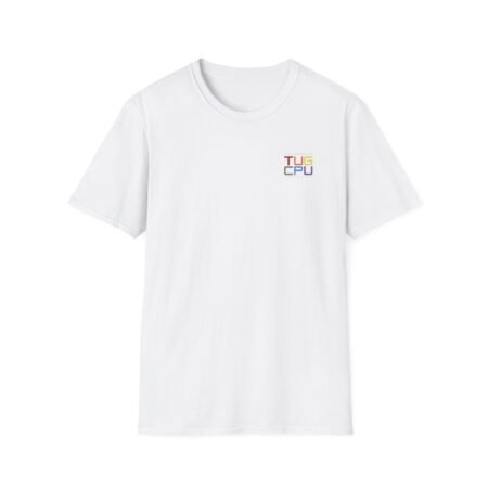 tuneupgame.com - LGBTQ+ Design Corner Colorful Unisex T-Shirt with 'TUS CPU' Graphic, Trendy Shirt for Tech Lovers, Gift for Students, Casual Wear, Everyday Fashion - Includes 50 credits