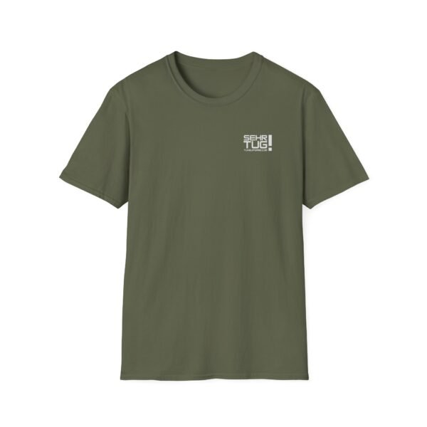 tuneupgame.com - Unisex Softstyle T-Shirt with 'SEHRI TUG!' Dark Color Design - Casual Wear, Gifts, Everyday Style, Summer Outfit, Trendy Tee - Includes 50 credits - Image 9